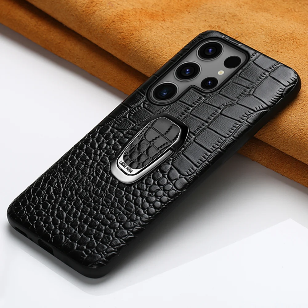 LANGSIDI чехол с магнитным кронштейном из натуральной кожи для Samsung Galaxy s23 s22 s21 ultra fe