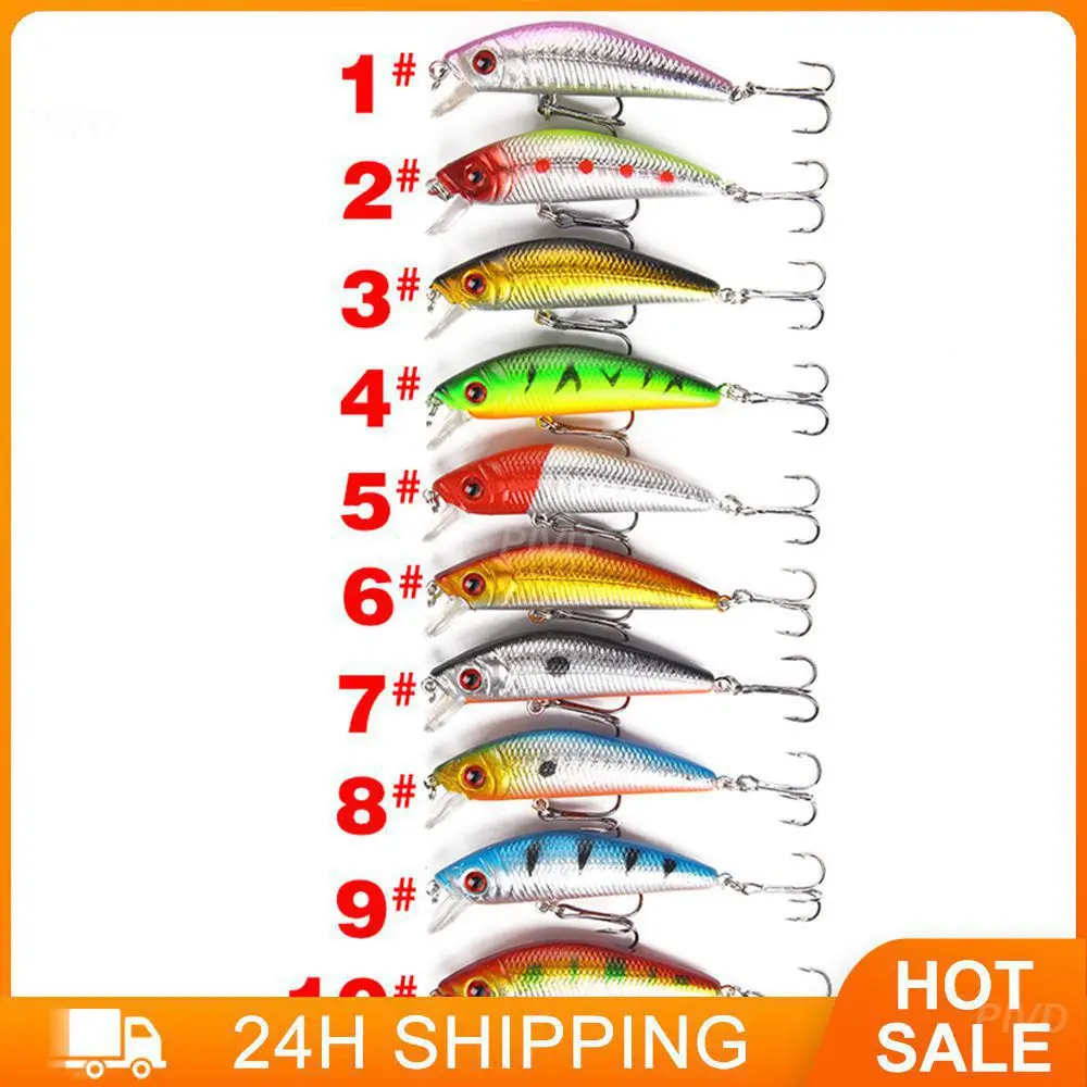 

Кренкбейт, рыболовная пластиковая приманка, несколько цветов, 3d Трехмерная приманка для рыбной ловли, обтекаемая форма с крючком, практична...