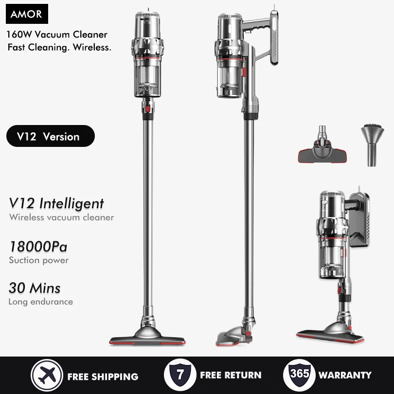 Wireless Handheld Vacuum Cleaner 180W 10kPa Suction Power Vertical Clean Vacuum Cleaner Multi-function Sweeper Mopping Machine