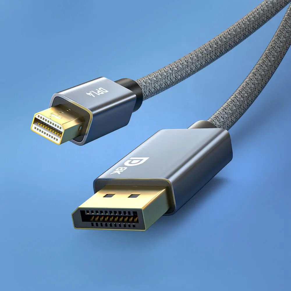 

MiniDP To DP version 1.4 8K @60Hz HD Cable For Devices With Minidisplayport Interface Connecting Monitors TV Projectors 2m