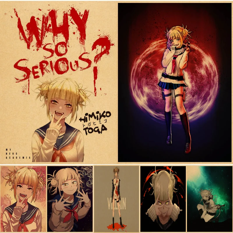 

40 стилей на выбор химико Тога аниме без рамки Печать на холсте постер для гостиной украшение домашняя Настенная картина