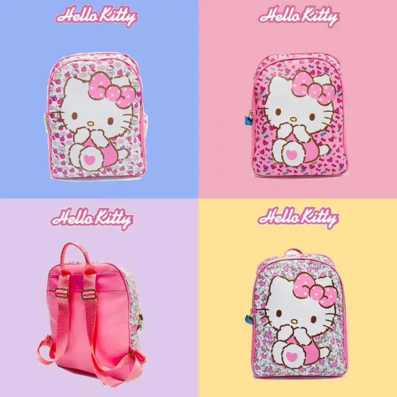

New Kawaii Cute Sanrio Hello Kitty Protect The Spine Bag Backpack Kids Bag High Capacity Cute Girl Christmas Gift For Children