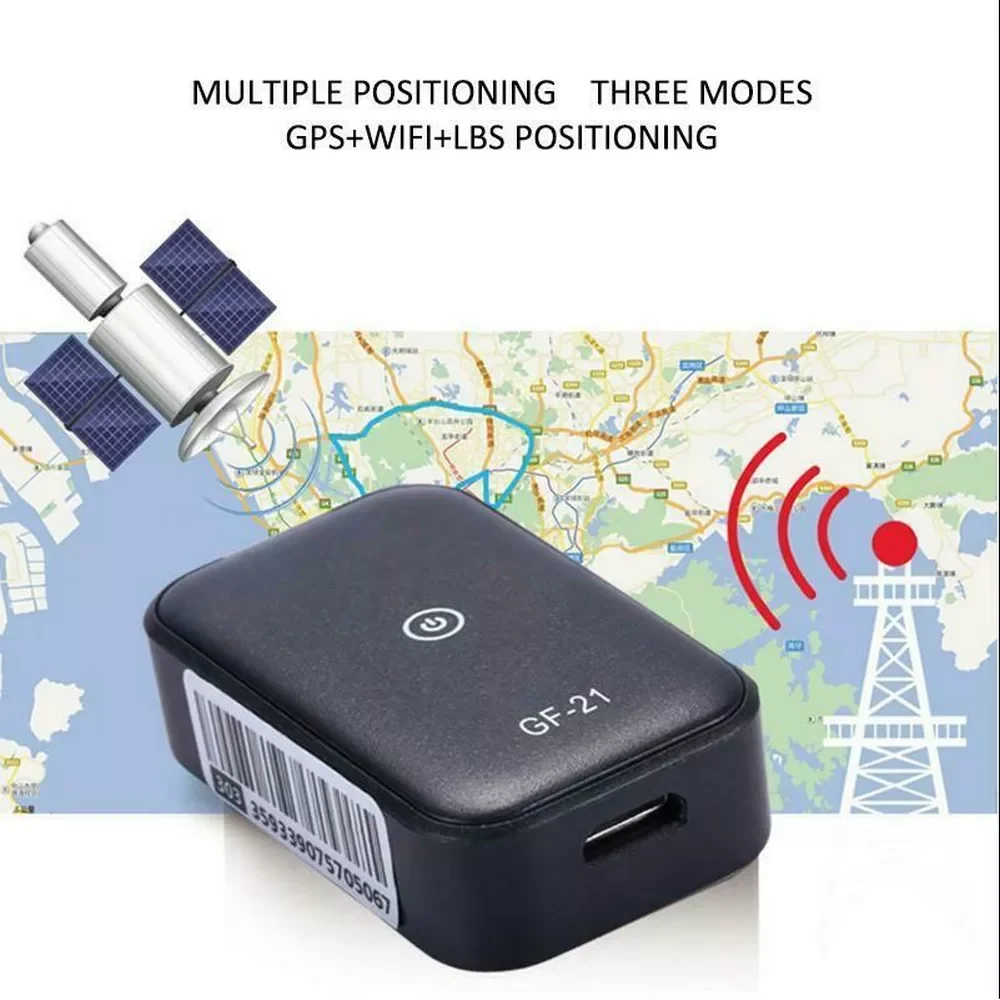 

GF21 Mini GPS Real Time Car Tracker Anti-Lost Device Voice Control Recording Locator HD Microphone WIFI+LBS+GPS Pos Locator