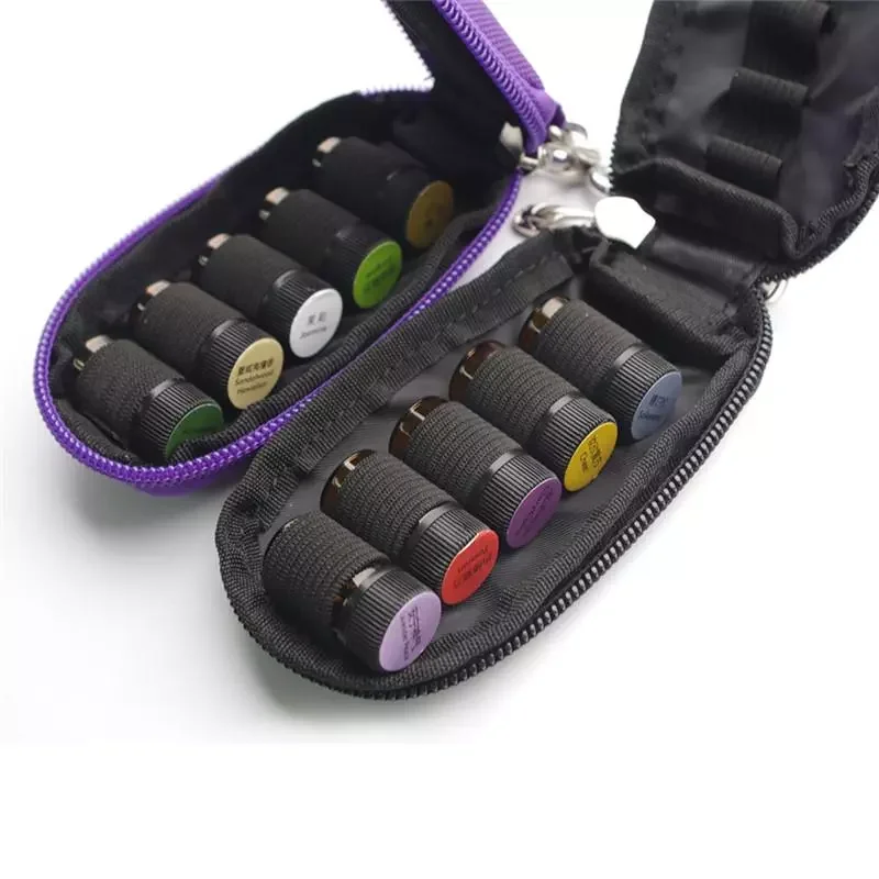 

10 Bottles Essential Oil Case Protects For 3ml Rollers Essential Oils Bag Travel Carrying Storage Bag Organizer Dropshipping