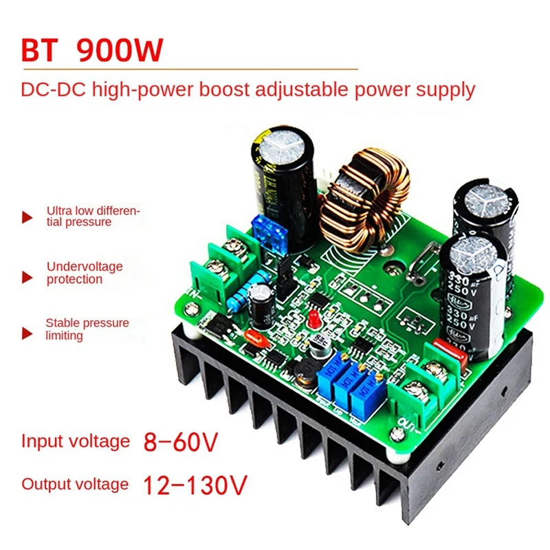 Модуль питания 900 Вт BT900W DC-DC 8 В-60 В до 12 В-130 15 А Стабилизированное напряжение