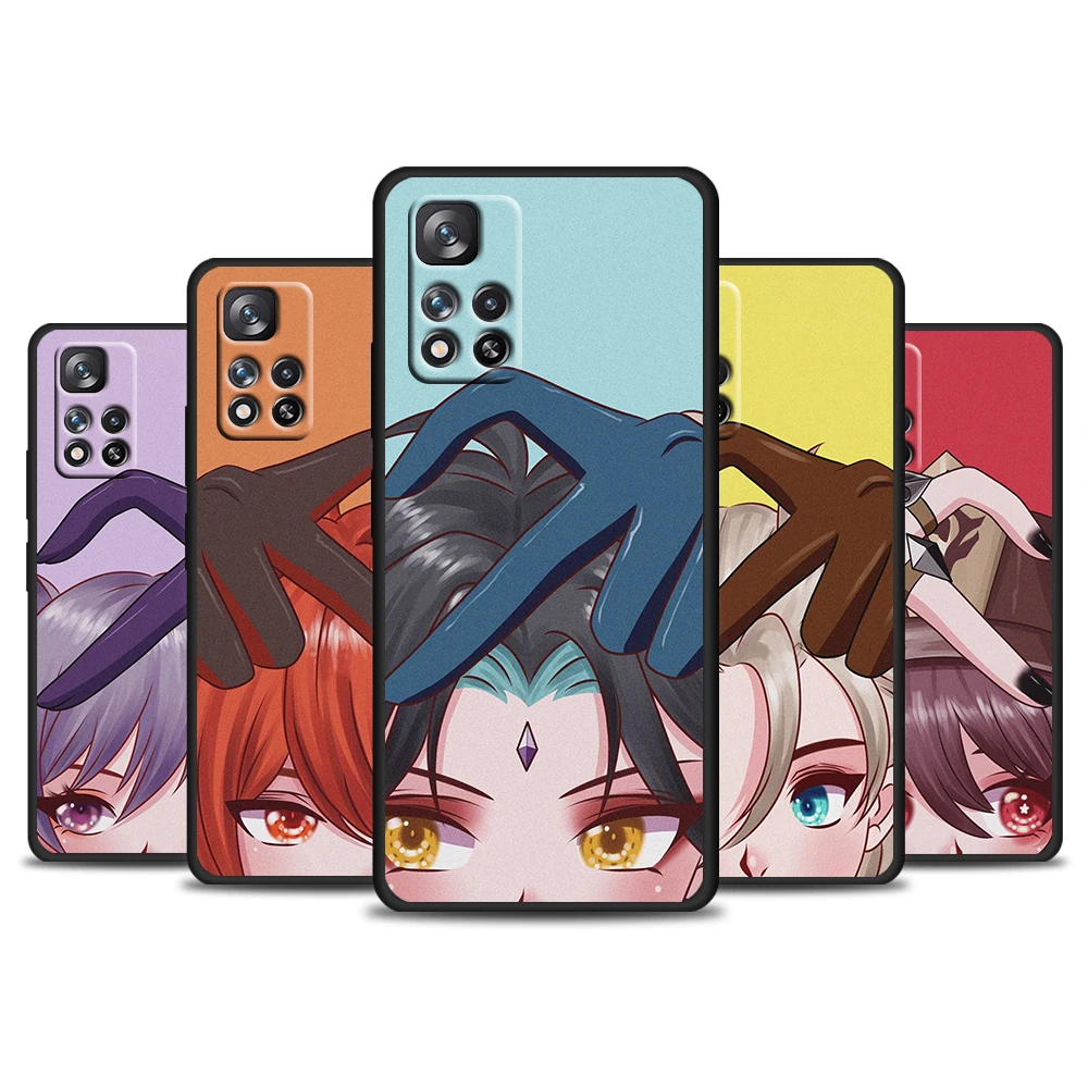 

Genshin Impact Anime For Redmi 10 9 9C 9A 8 8A 7 7A 6 6A 5 5A 4X 4G 5G Prime Pro Plus Silicone Soft Black Phone Case