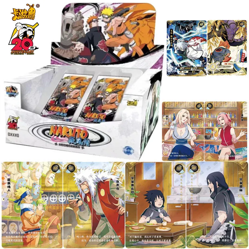 

KAYOU Genuine Naruto Cards Box Anime Figure Card Booster Pack Sasuke Collection Flash Card Toy Birthday Christmas Gift for Kids