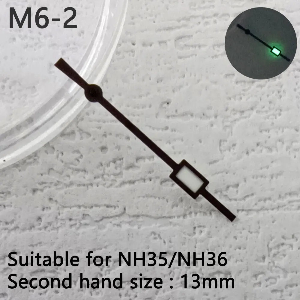 13 мм стрелки часов nh h 35 nh36 зеленые светящиеся пуанты аксессуары для запасные