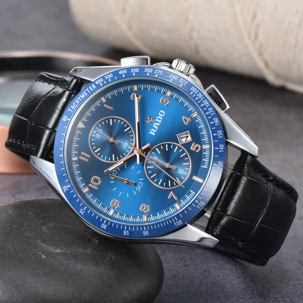 AAA Rado Original Brand Watches For Mens Luxury Multifunction Automatic Date Watch Business Full Steel Chronograph High Clocks