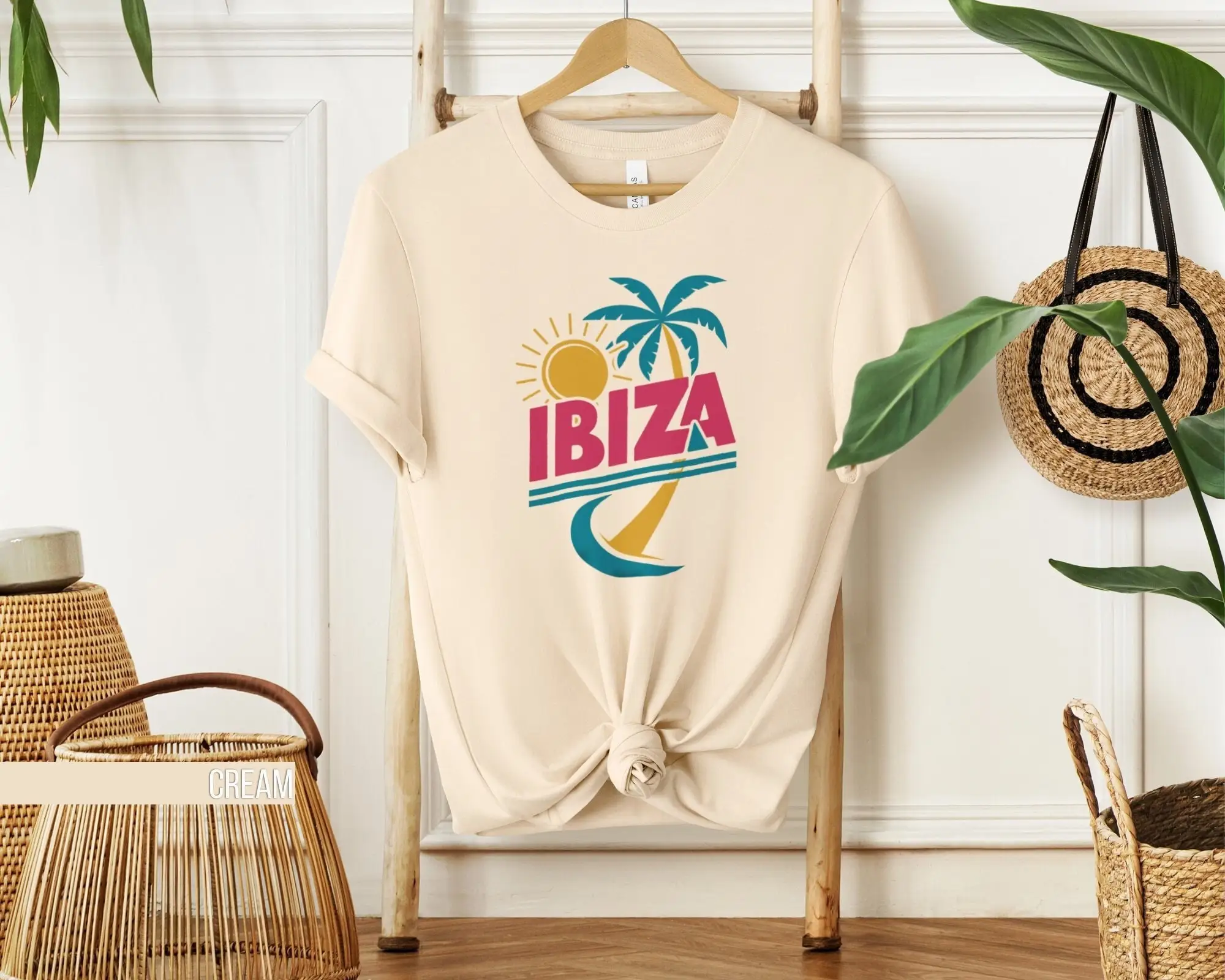 Футболка Ibiza для пляжного отдыха в стиле ретро летние каникулы крутая островная