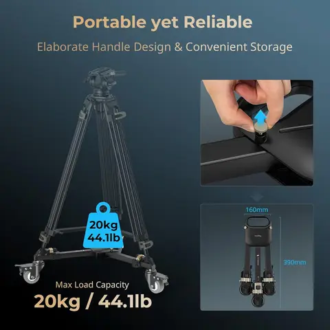 SmallRig Quick-Lock Photography Heavy Duty Tripod Dolly 20 кг полезная нагрузка колеса штатива с регулируемыми ножками сумка для переноски для съемок