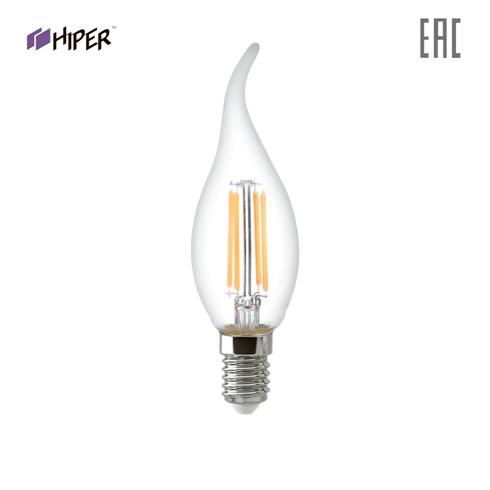 Лампа светодиодная Hiper THOMSON LED FILAMENT TAIL CANDLE 9W 900Lm E14 4500K TH-B2078 | Освещение