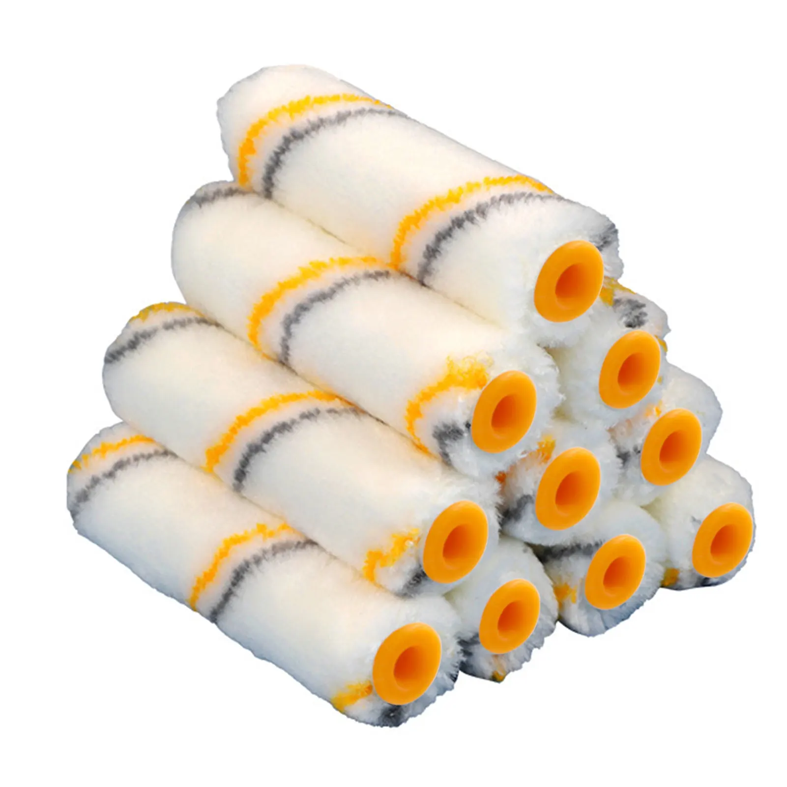 

10pcs Paint Roller Brush Clean Cut Proffesional Paint Roller Sleeves Replacement Paint Edger Brush Tool for Home Wall Ceilings