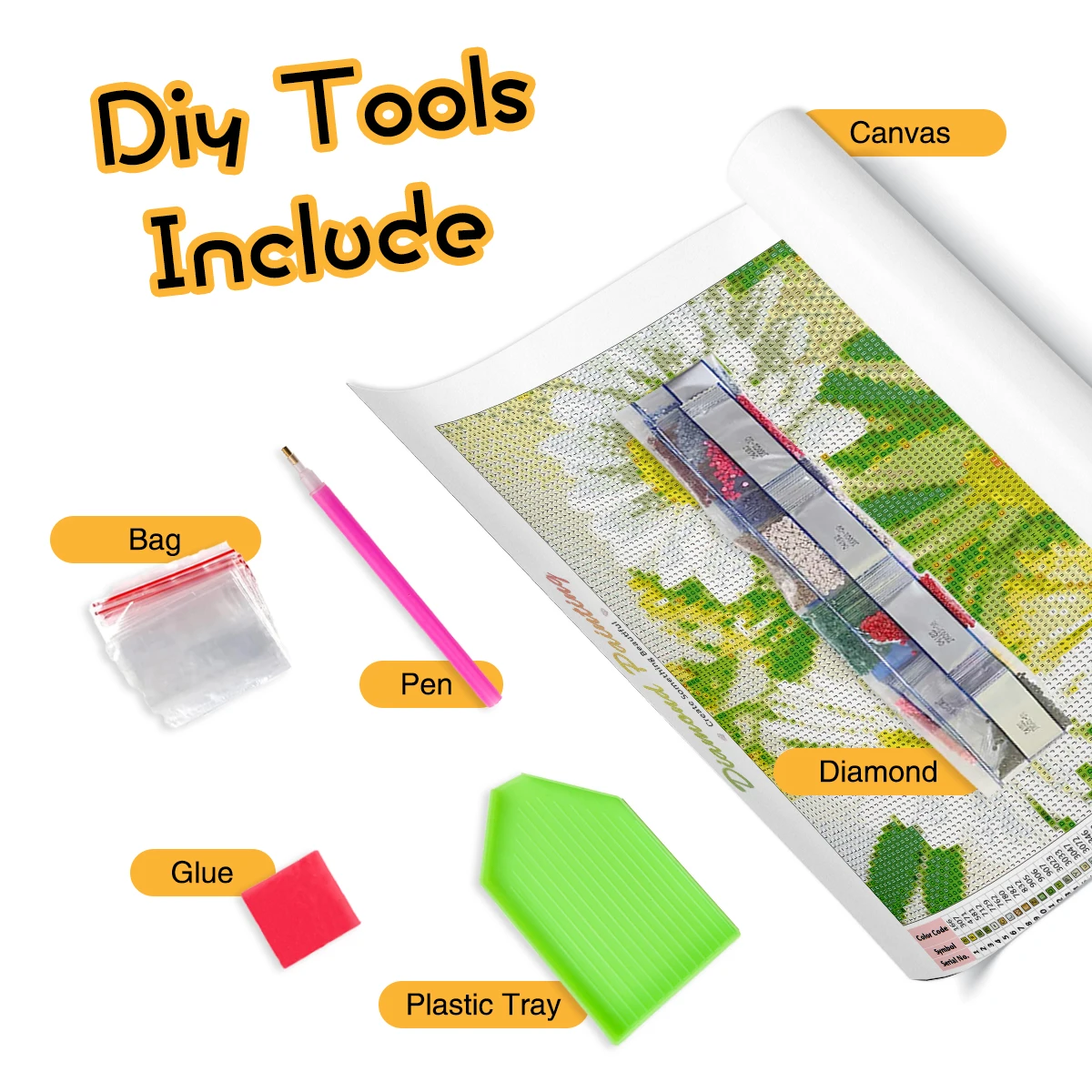 Картина из страз CHENISTORY цветы автобус вышивка крестиком настенное искусство