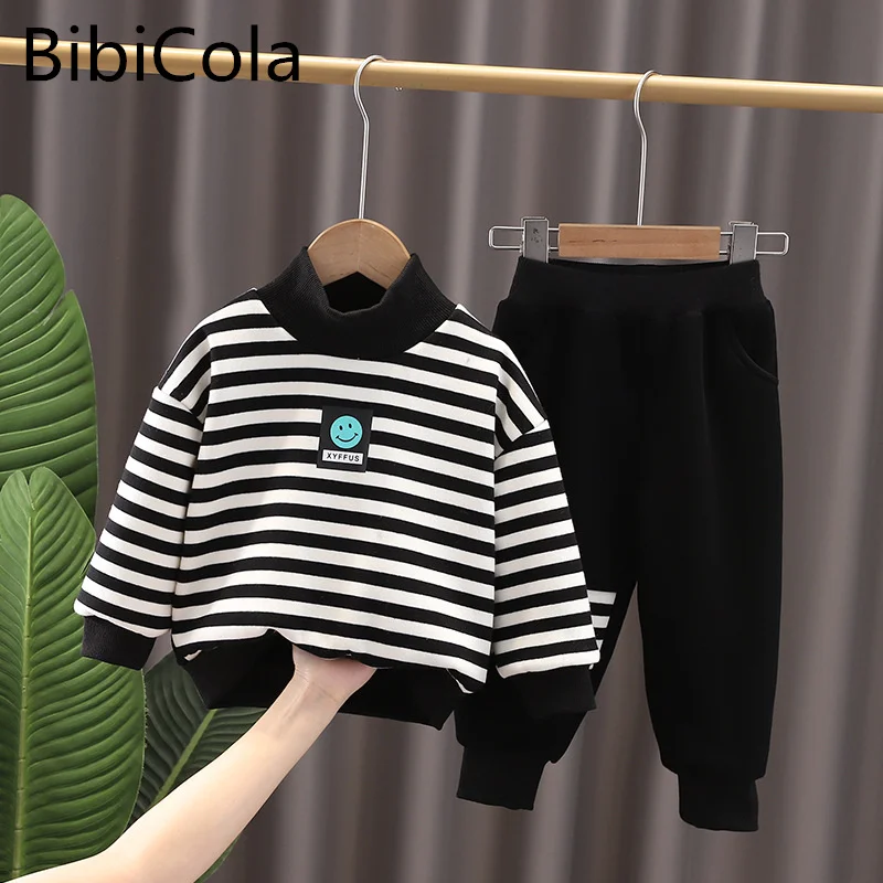 

Baby Boy Clothing Autumn Casual Toddler Boy Clothing Long Sleeve Solid Children Outfit for 1-5Y Korean Fashion Kids Clothes Suit