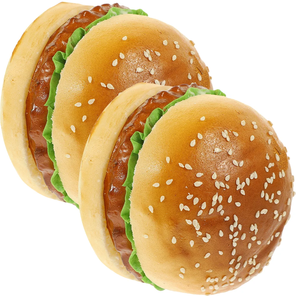 

Simulated Hamburger Model Artificial Prop Simulation Food Shop Decors Models Photography Props Fake PU Burgers Cake Decoration