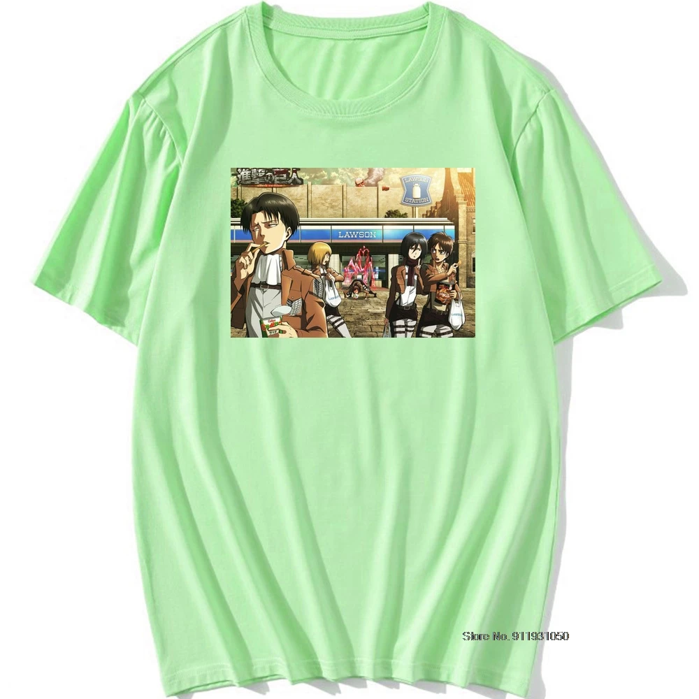 

Attack on Titan Shingeki No Kyojin T shirt Men Casual Ulzzang Vintage Kawaii Clothes Cotton T shirt Hip Hop Oversized Size