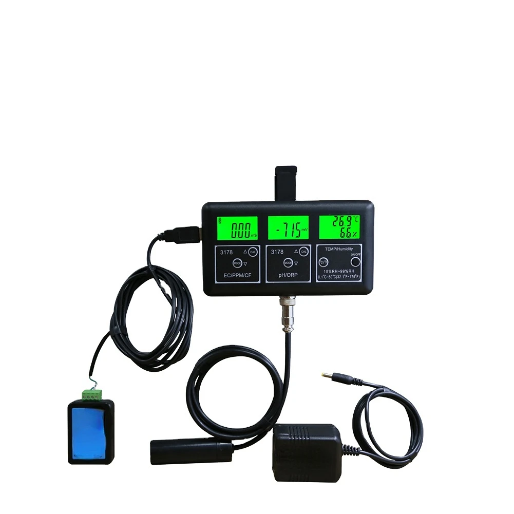

Professional 7 in 1 Multi-parameter Water Quality Monitor ph Meter 3178 modbus tester EC TDS Analysis