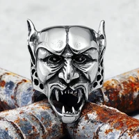 316l stainless steel vampire men ring punk hiphop retro eastern europe mythology for biker male boy jewelry gift dropshipping