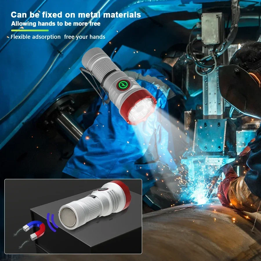 Многофункциональный мощный фонарик с 11 режимами освещения для фотографии на