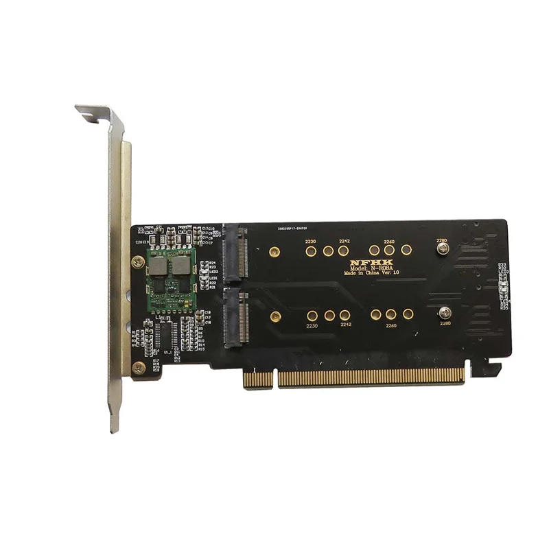 PCIe 3.0/4.0 X16 на 4-портовый NVMe M.2 NGFF SSD-массив адаптера VROC Разделенная карта для