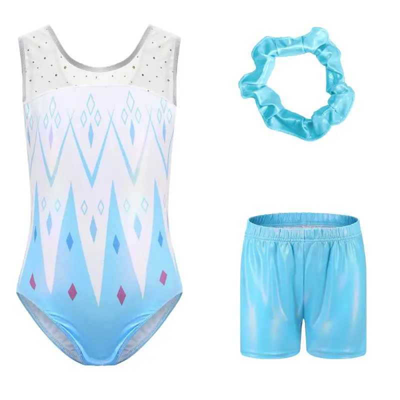 Детский балетный трико для девочек купальник выступлений на сцене блестящий