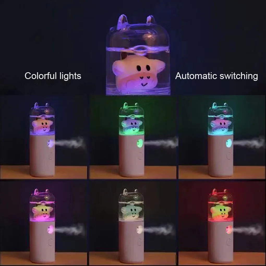 

Мультфильм животных спрей туман пароход мистер лицо увлажняющий Распылитель красочные огни увлажнитель для лица средства по уходу за коже...