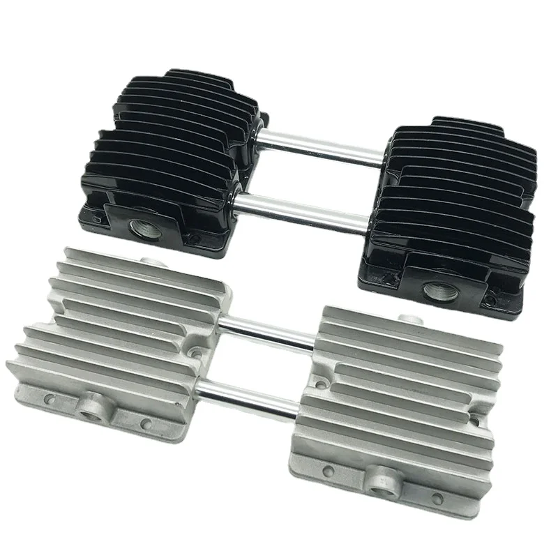 

Крышка помпы воздушного компрессора, крышка цилиндра, безмасляная, бесшумная, верхняя кромка, крышка охлаждающего ребра