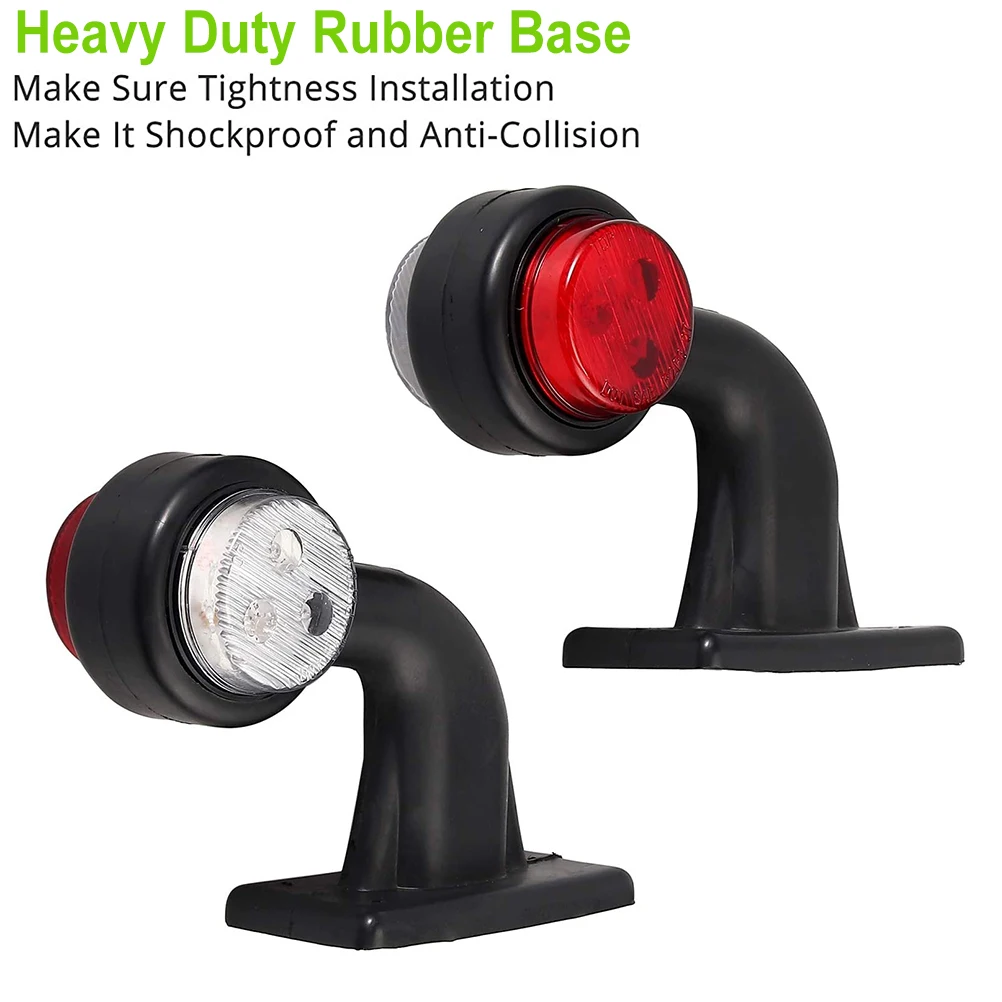 

LED Double-sided Waist Light Side Light Trailer Truck Position Parking Outline 12V 24V Side Marker Lights White Red Rear Lamps