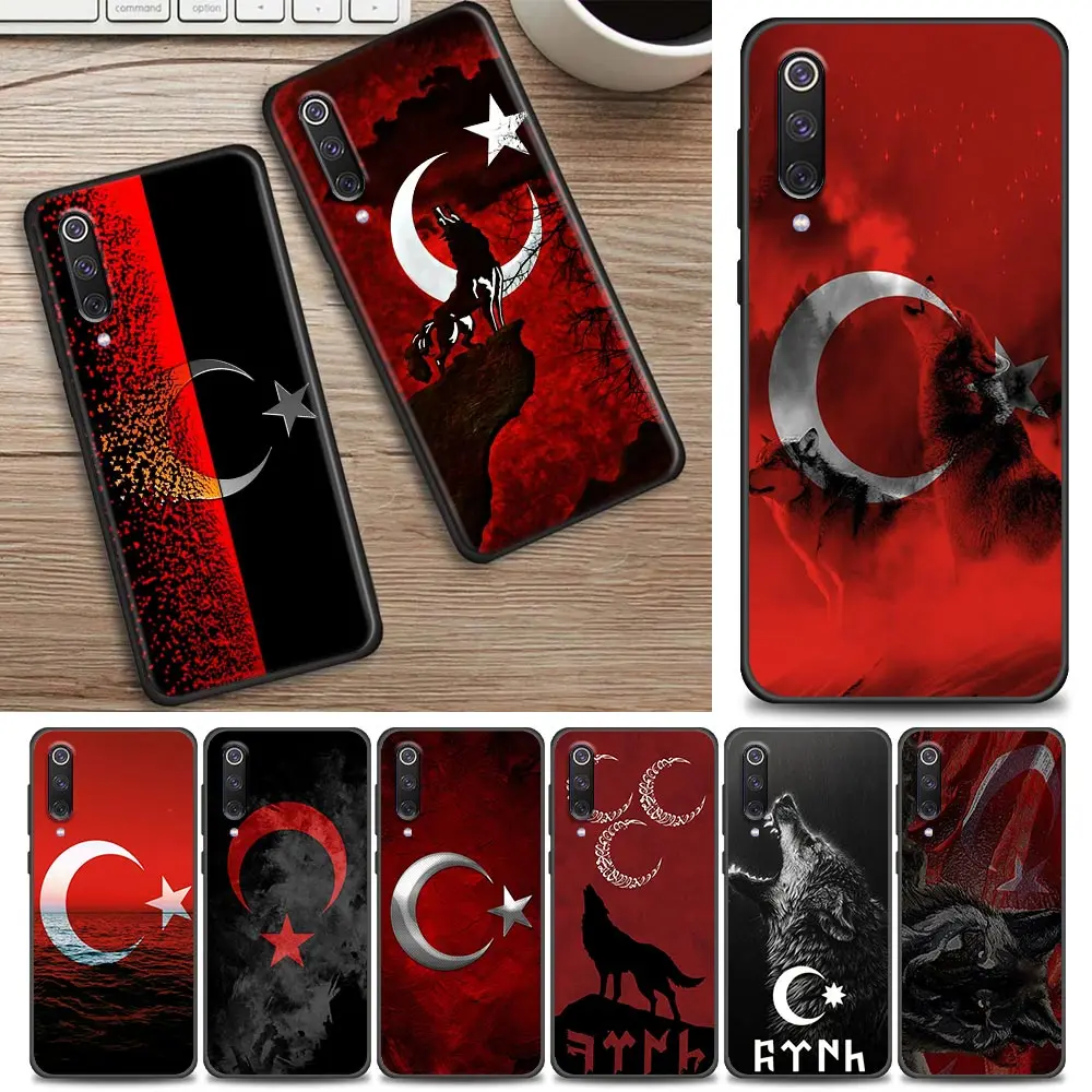 

Turkish Wolf Flag Cover Funda Coque Phone Case For Xiaomi A2 8 9 SE 9T CC9 CC9E 10 10T 10S Note 10 Lite Pro 5G Carcasa Case Para