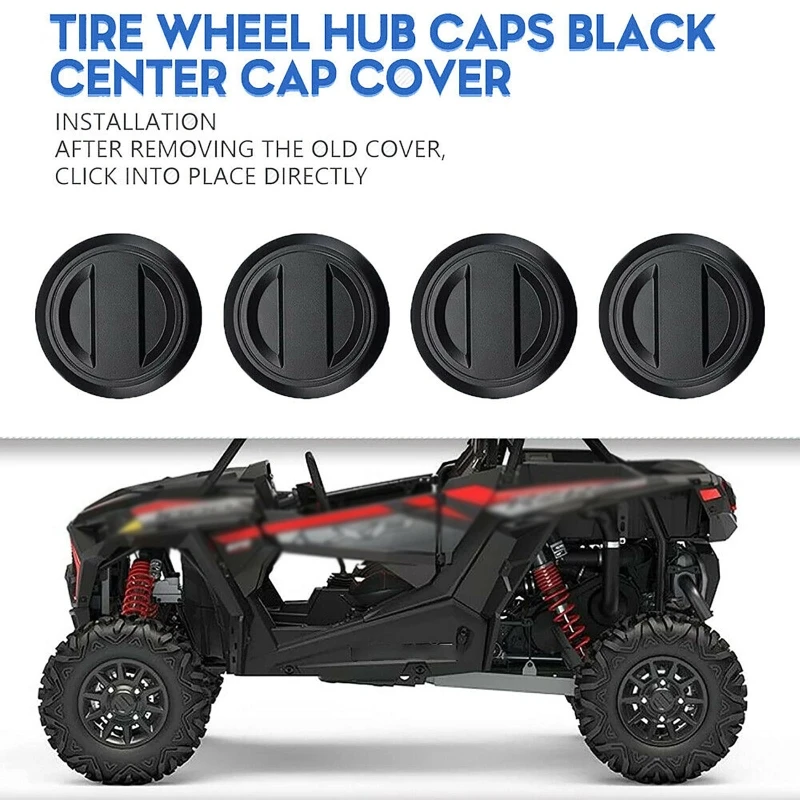 

4Pcs/set UTV Tire Wheel Hub Caps Center Cover for Polaris RZR 1000 XP Turbo XP4 Ranger 2017-2021 1522872-655