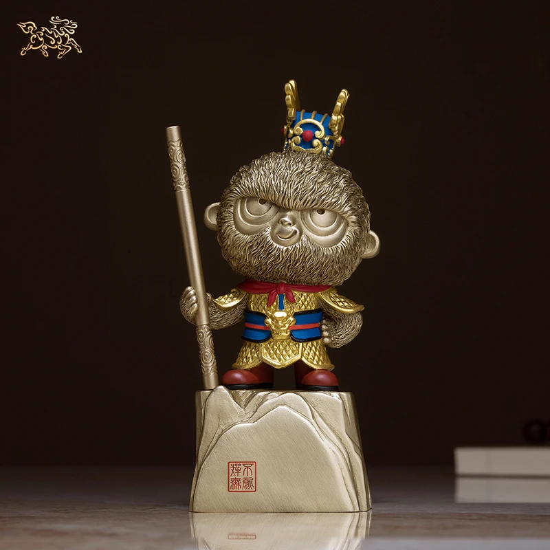 

Saint Great Series Invincible Copper Home Ornament Crafts Desktop Decoration StudyFull brass pure hand drawing