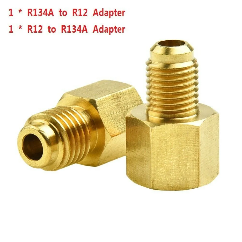 

Car Conditioner Adapter Brass R134A R12 Quick Coupling 1/2\\\" ACME Male 1/4\\\" SAE Gold Color 1PCS Interior Mouldings