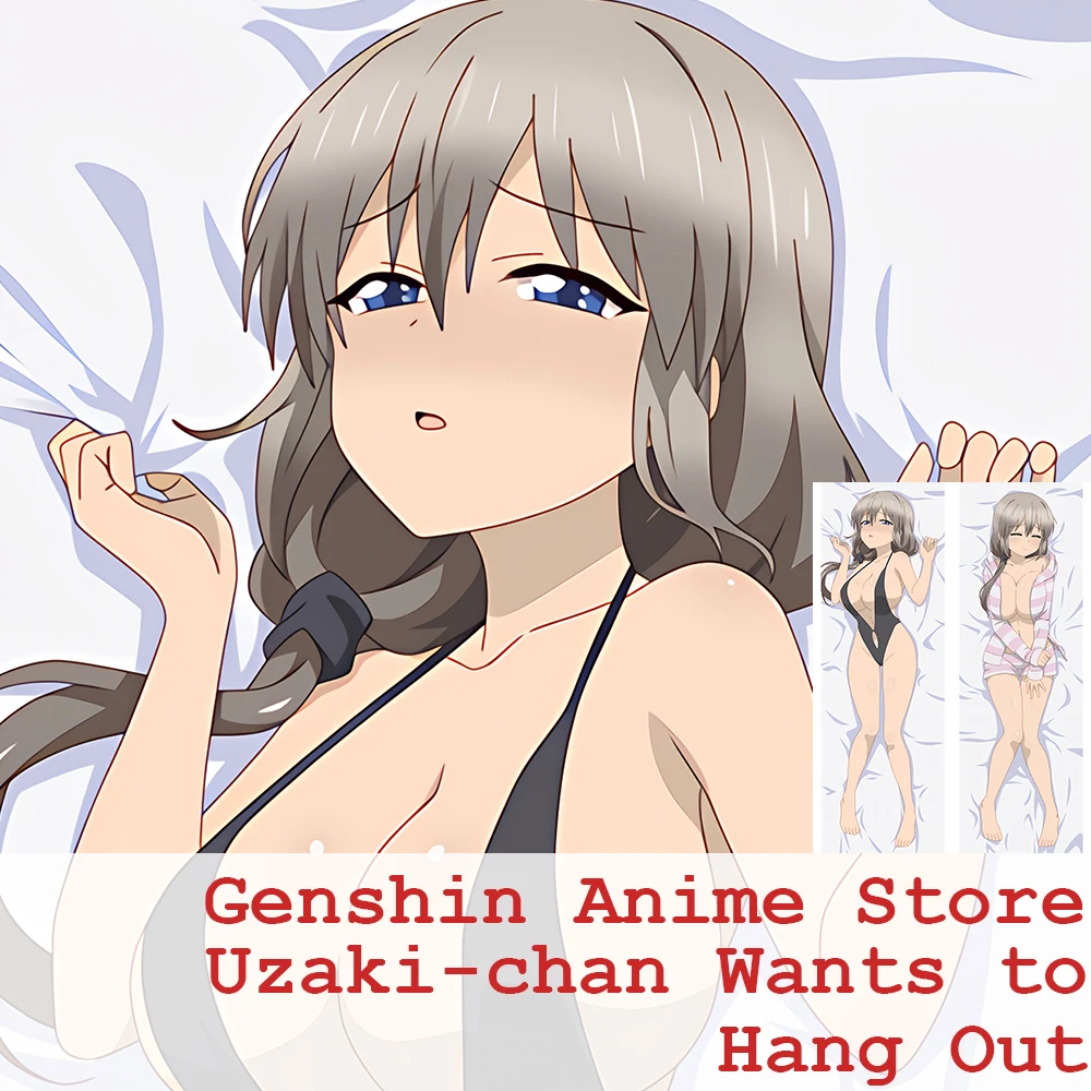 

Anime Uzaki-chan Wants to Hang Out! Tsuki Uzaki Dakimakura Waifu 2-Side Print Decor Pillow Cover Hugging Body Pillowcase Cushion