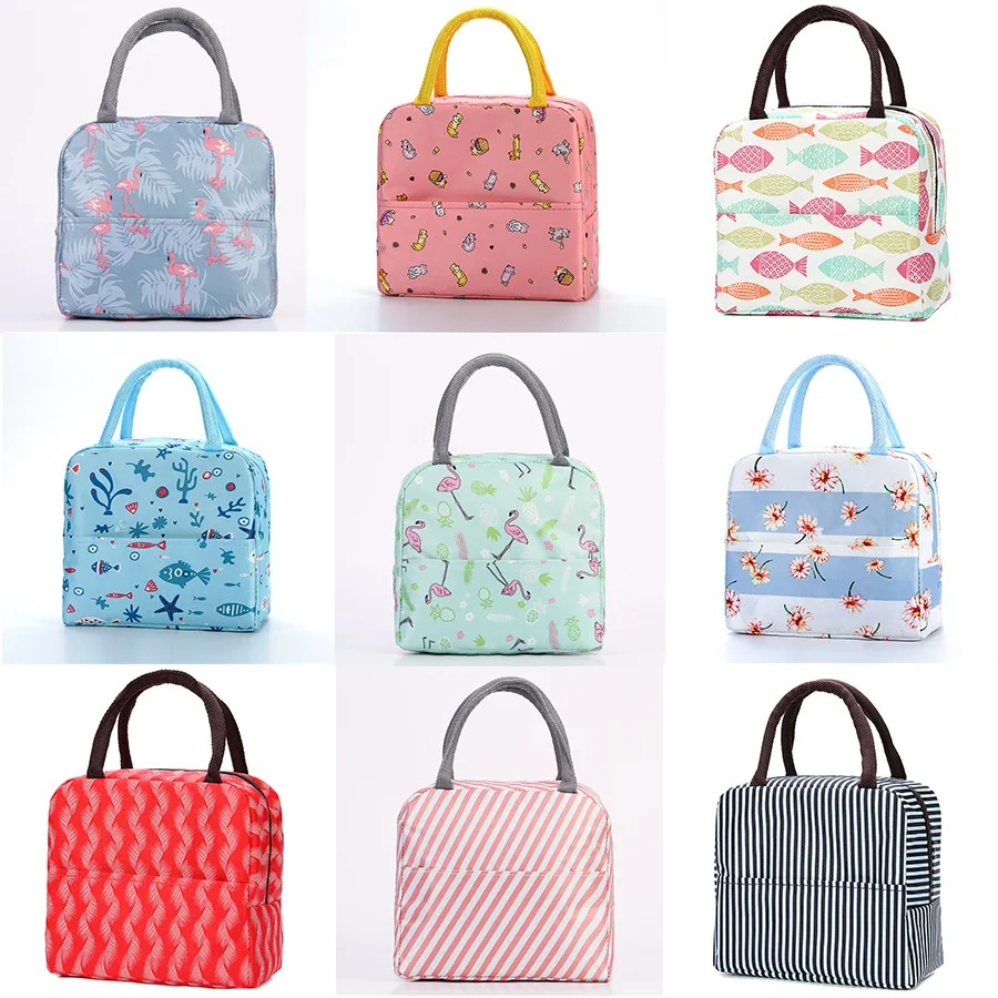 

Insulated Lunch Bag Oxford Cloth Portable Keep Fresh Thermal Large Capacity Thickened Bento Bags For Kids Workers 11 Styles