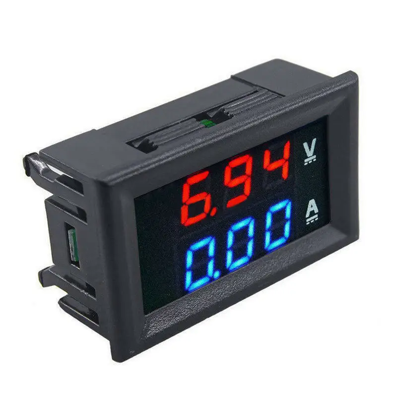 

DC 0-100V 10A 50A 100A Digital Voltmeter Ammeter Dual LED Amp Volt Meter/Shunt Double Three 0.28" LED Digital Tube Display