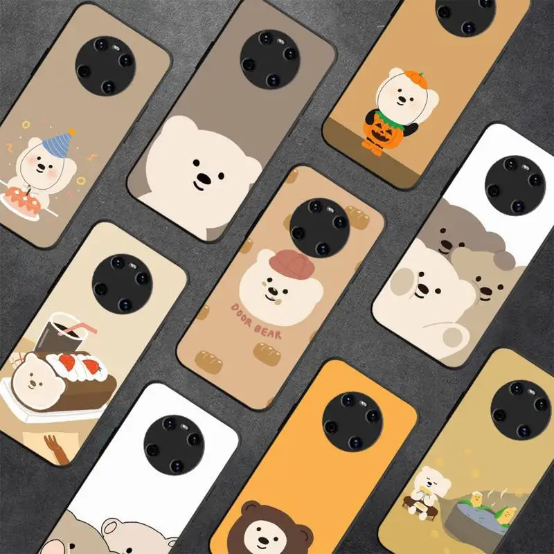 

Cute Cartoon Bear Animal Phone Case for Huawei Y 6 9 7 5 8s prime 2019 2018 enjoy 7 plus