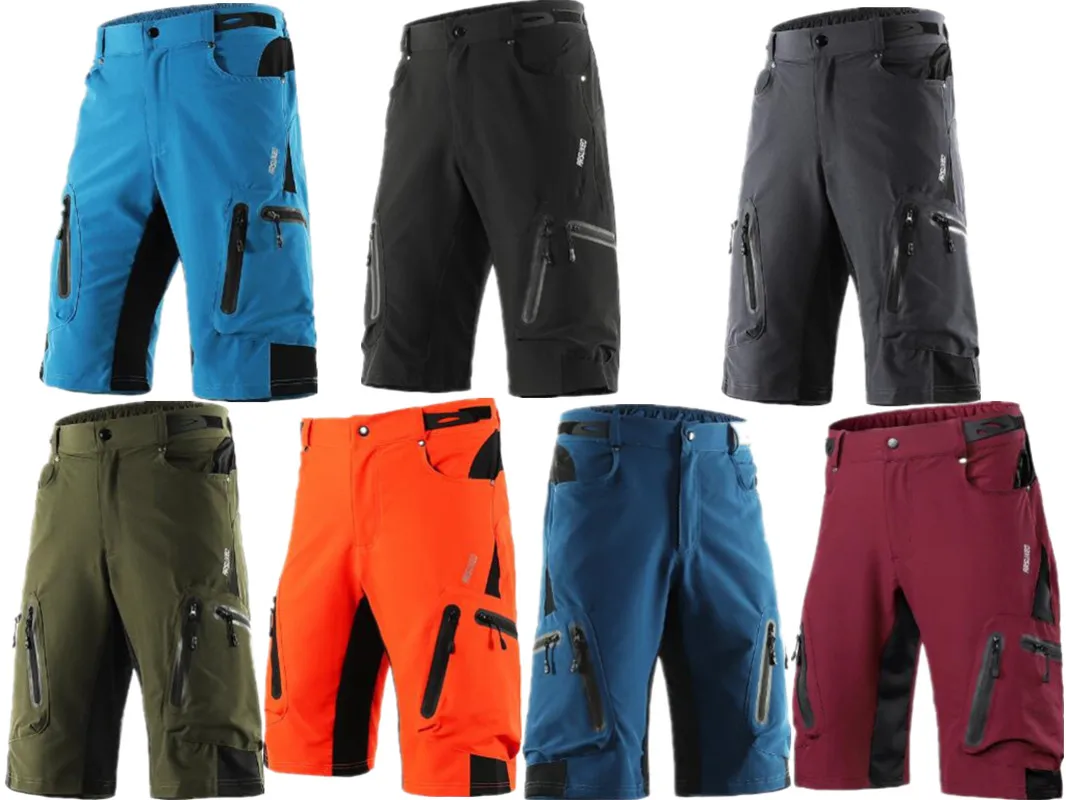 

ARSUXEO-Pantalones cortos de equitación de cinco puntos para bicicleta de montaña todoterreno para montañismo al aire libre