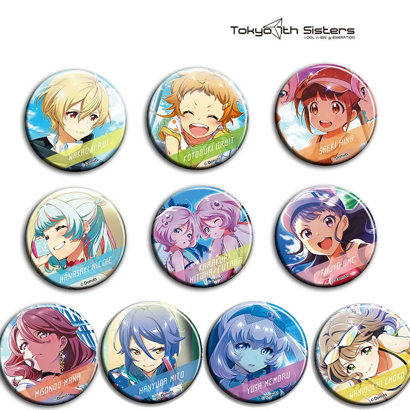 

Пуговицы с значками Токио 7 сестер харуми шинъюй 58 мм Металлические Значки