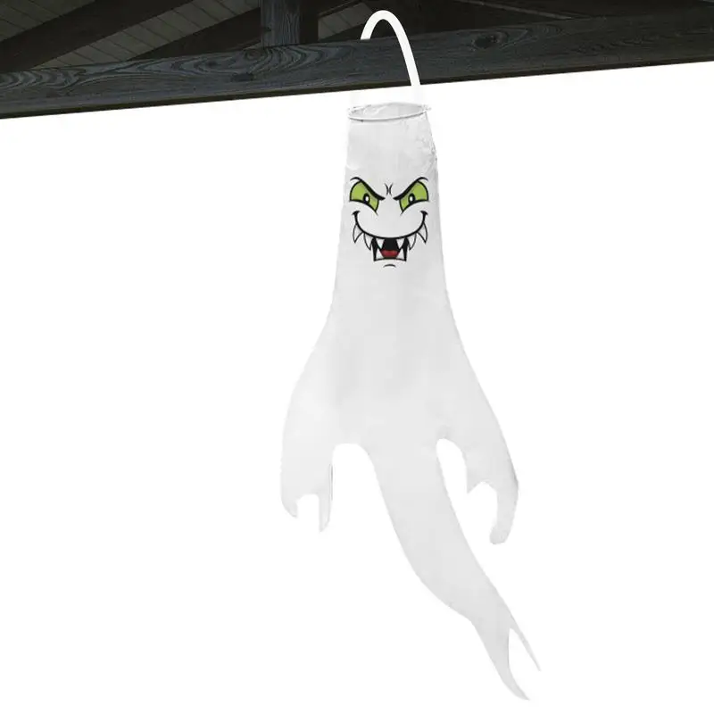 

Halloween Ghost Windsock Ghost Festival Hanging Decoration For Home Indoor Outdoor Yard Flag Windsocks Decor Party Supplies