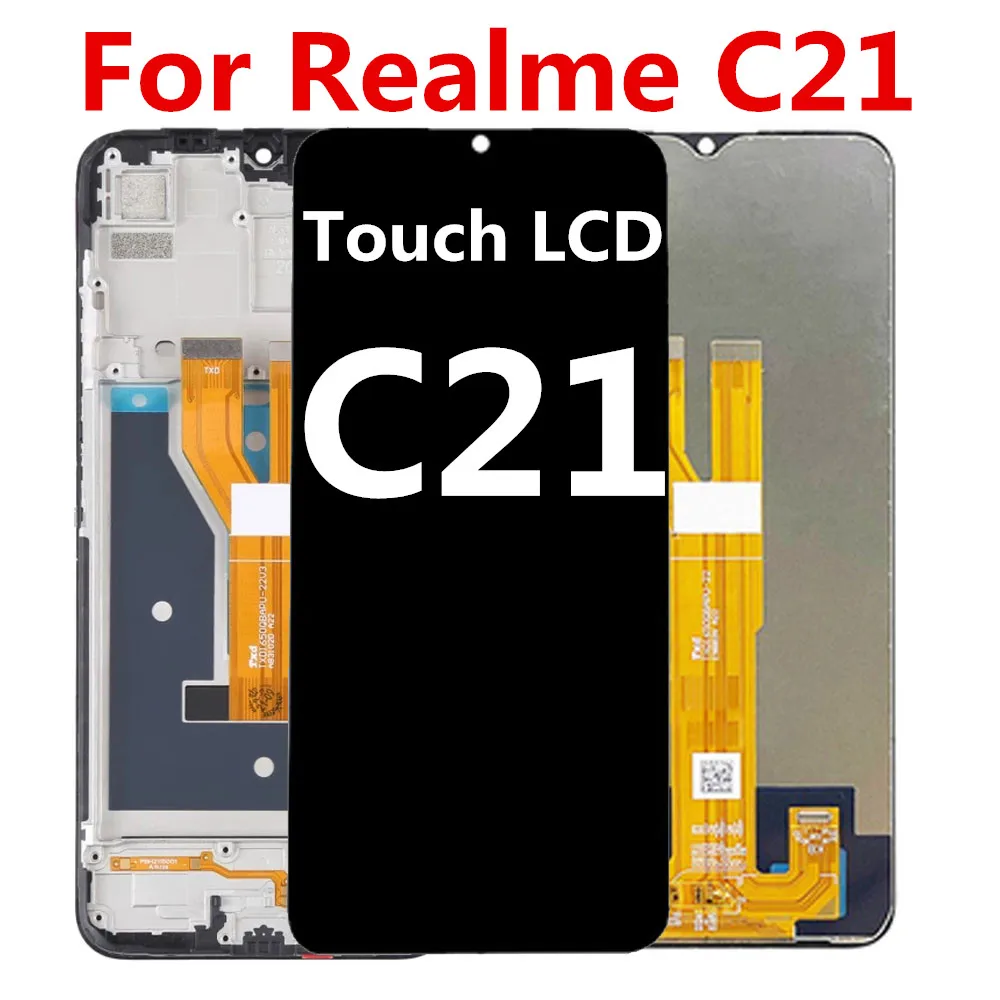 Оригинальный ЖК-дисплей 6,5 дюйма для Realme C21 RMX3201 кодирующий преобразователь сенсорного экрана в сборе C20 RMX3063 RMX3061