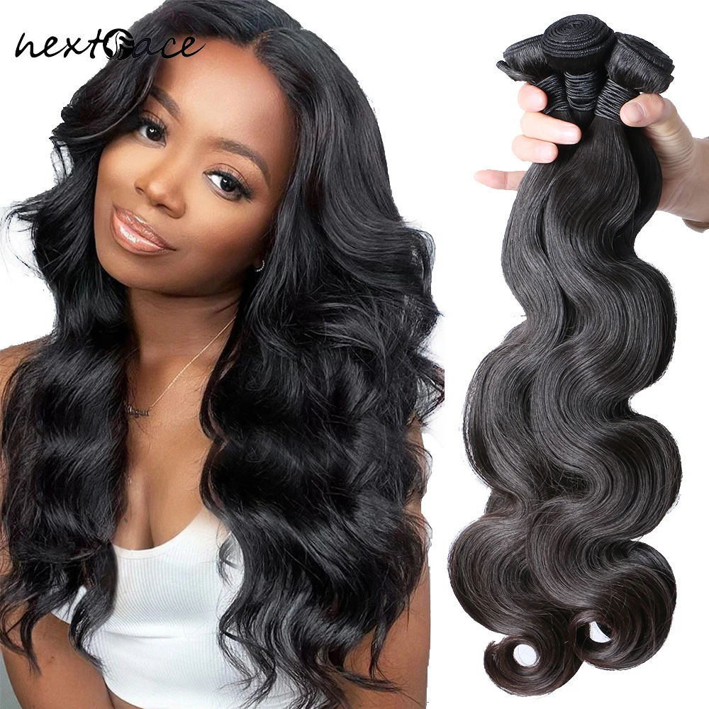 Human Hair Wave Extension Thick Hair Weaves