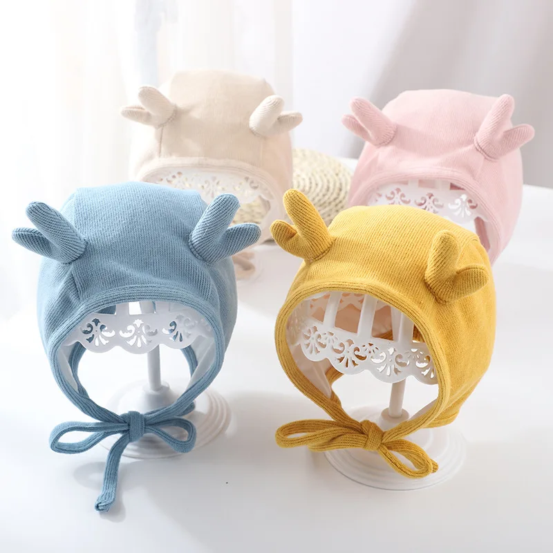 

3-12 Months Infant Hat Cartoon Alter Knitted Hat Cotton Lining Warm Hat for Baby Girls Baby Boys
