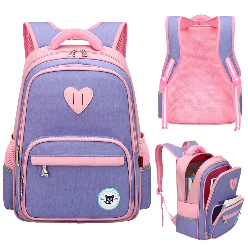 Ортопедический школьный рюкзак для девочек и мальчиков, детский портфель принцессы для начальной школы, студенческие школьные ранцы