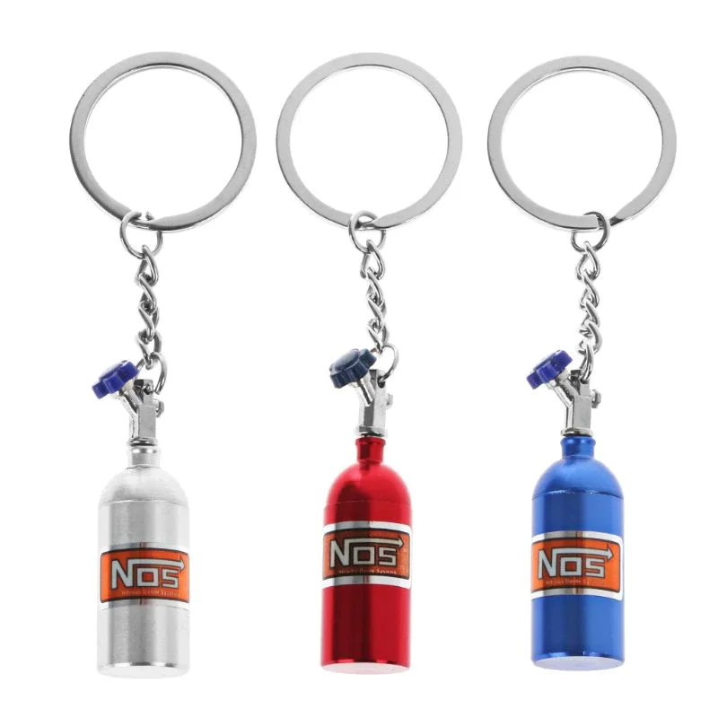 

1Pc Universal Metal Key Ring Car Key Chain Holder Keyfob For NOS Turbo Nitrgen Bottle Car Accessories
