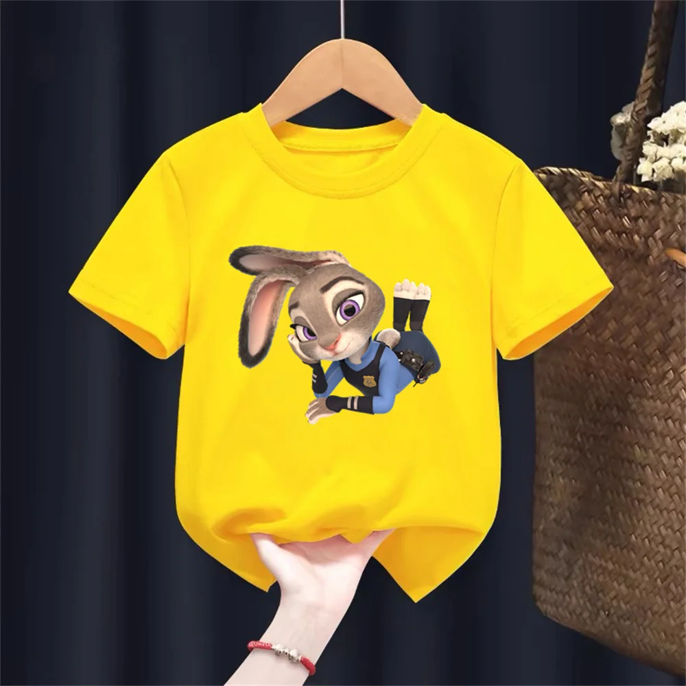 Летние мультфильмы Disney Zootopia! Совершенно новые милые модные футболки в стиле