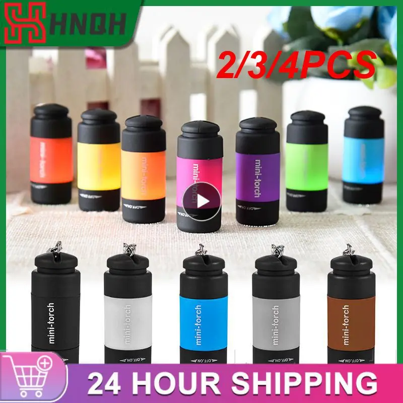 

2/3/4PCS Mini USB Rechargeable Flashlight LED Light Keychain Torch Waterproof Camping Tactical Flash Light Built In Lithium