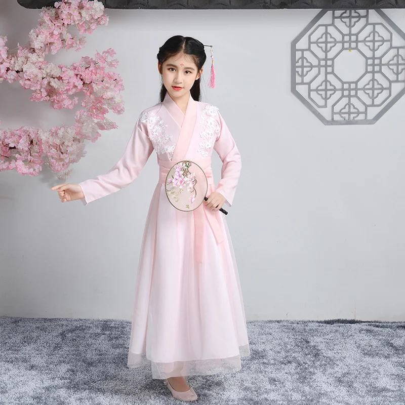 

Детский костюм для косплея Hanfu, традиционное китайское платье для девочек
