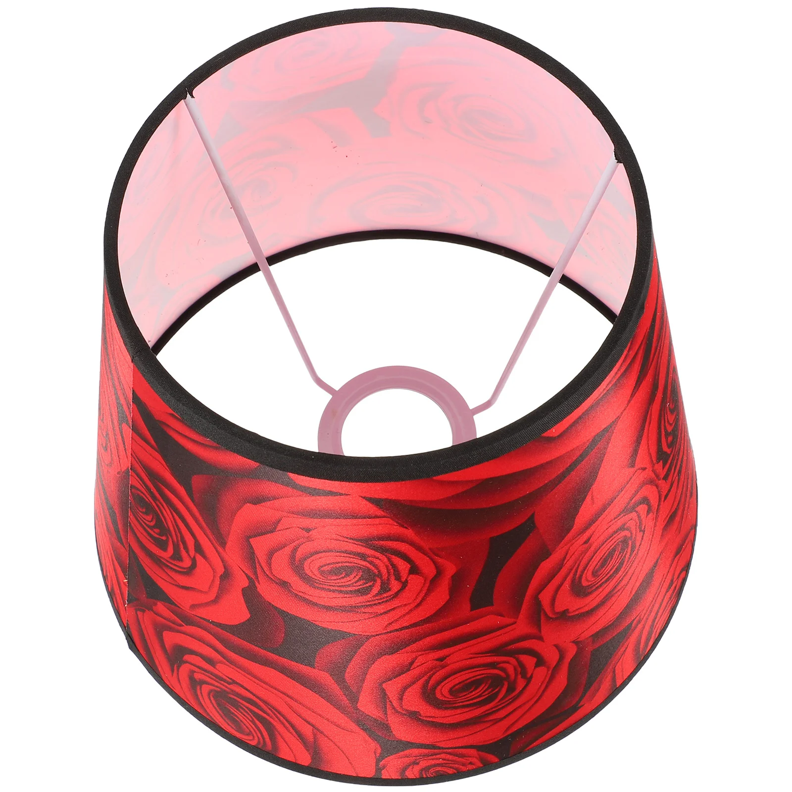 

Rose Floral Lamp Shade Cloth Lamp Shade Decoration E27 Lampshade for Bedroom Living Room
