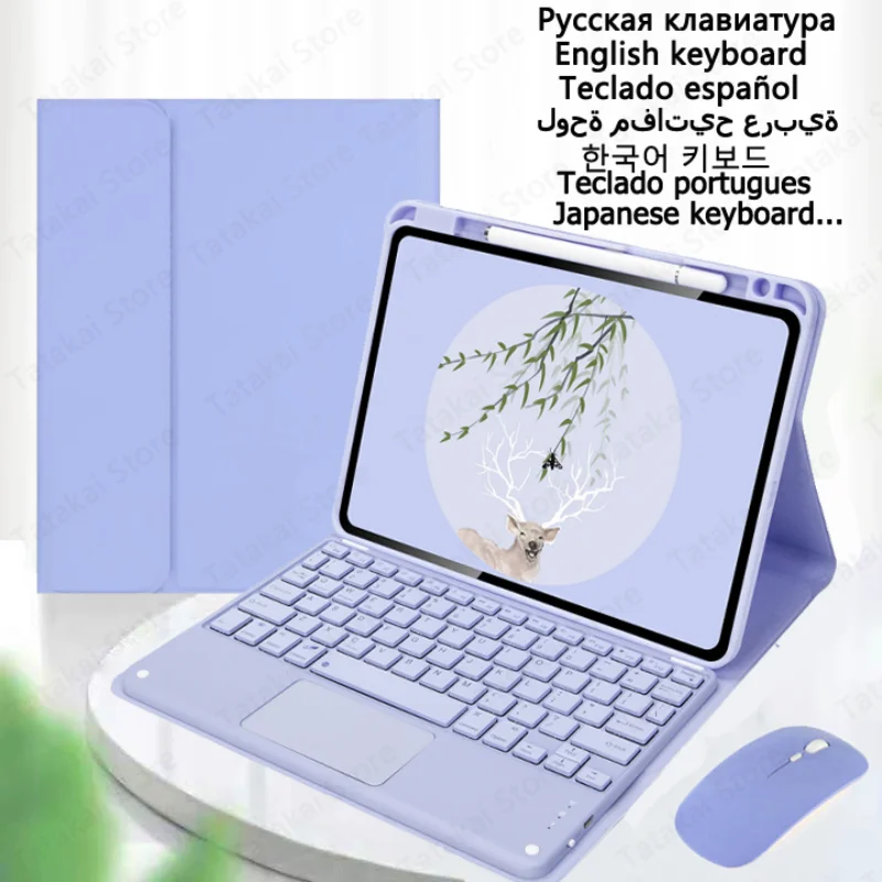 

Клавиатура с сенсорной панелью для Funda iPad 10 Generacion 2022, клавиатура чехол для iPad 10 9 2022 чехол 10th Generacion 10,9 ''Funda Teclado